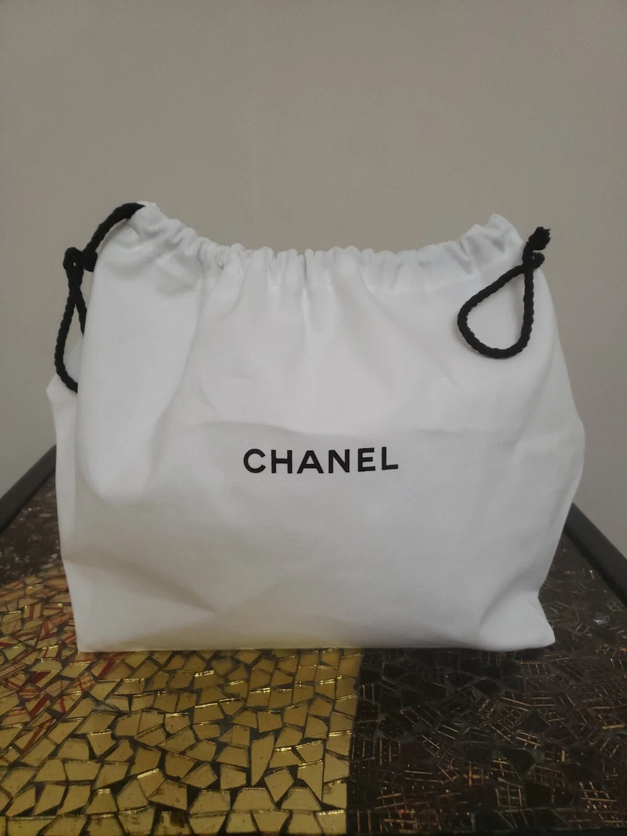 chanel drawstring canvas bag