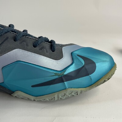 Nike Lebron XI 11 Shoe 7Y Blue Youth Armory Slate Basketball Used