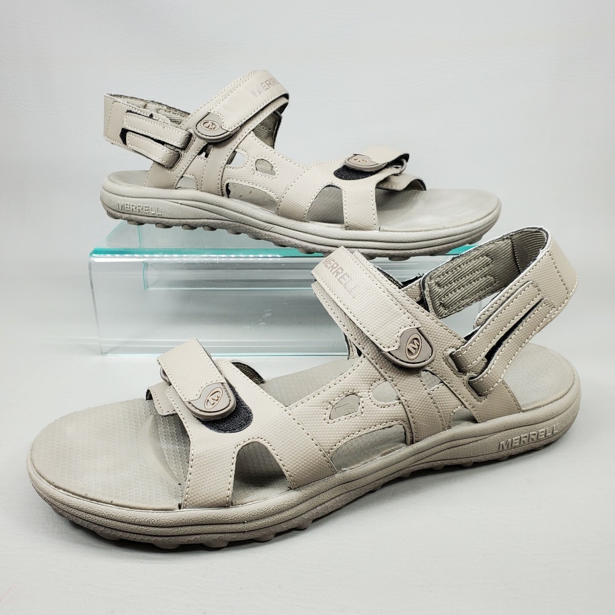 Merrell Men’s Gray Breakwater Adjustable Hook & Loop Strap Sandals Size: 12 Merrell Sport Water Sandals Mens Size 12 Brindle Adjustable  main image 4