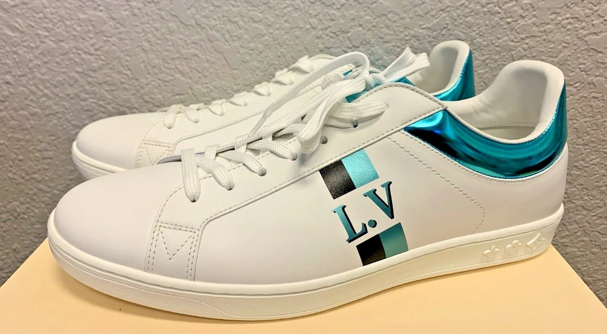 Louis Vuitton Luxembourg Men Sneakers, Blue, size LV 8, BRAND NEW