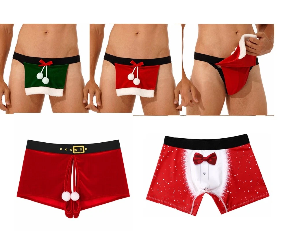 Men's Christmas Funny Boxer Briefs Boxer Shorts Underwear Holiday