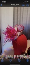 Headband fascinator hats for women White Hot Pink Light Pink