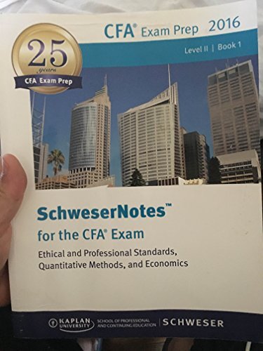 CFA EXAM PREP 2016 LEVEL II BOOK 1 By Kaplan Schweser-image