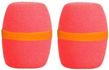 Coppia spugna grande per microfono Rossa con striscia gialla antivento anti pop 