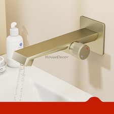 Wall Mounted Basin Mixer Tap Concealed Installation Single Hole Handle Turning
