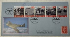 GB QEII 1994 Flown Signed D-Day Covercraft Official FDC Portsmouth Wings SHS 