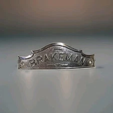 Vintage 3.75" Railroad Brakeman Hat Badge