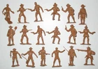 Marx 1970s Cattle Drive Play Set Cowboys, Miners and Trappers Lot Three
