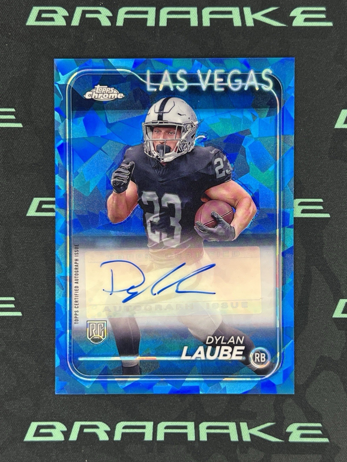 2024 Topps Chrome Sapphire Dylan Laube RC #RA-DLA Rookie Auto Base Raiders