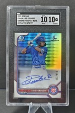 2022 Bowman Chrome Luis Verdugo #CPA-LV 1st Bowman Refractor Auto /499 SGC 10 10