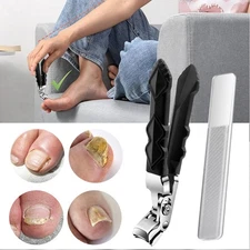 Stainless Steel Toenail Clippers for Difficult Nails Curved Design Professional