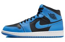 Size 11 - Air Jordan 1 Mid University Blue Black for sale online