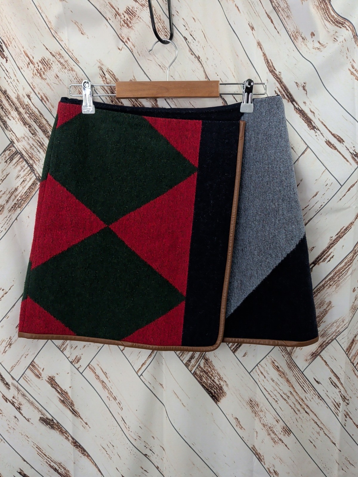 Tory Burch Cheval Patchwork Wool Blend Skirt - image 2