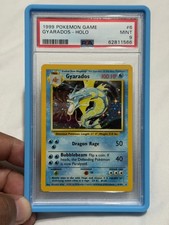 1999 Pokémon TCG Gyarados Base Set Holo Card 6/102 Unlimited Rare, PSA 9!
