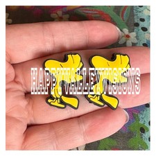 2 Pce YELLOW WOODSTOCK BIRD Silicone Focal Beads DIY Jewelry Pens+ NEW