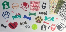 Dog Puppy Die Cut Bundle 30 piece Assorted Colors Scrapbooking Card Making