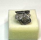 925 Sterling Filigree Butterfly Ring CZ Accent Sz 6.25. — photo 4
