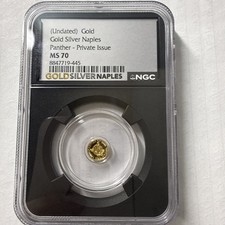 1/500 Ozt. Gold Silver Naples Panther-Private Issue MS70