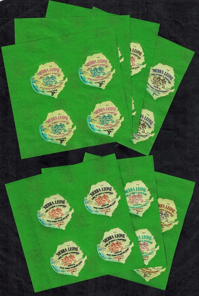 Sierre Leone 1964 SG 285-298 Feria Mundial de Nueva York números 10 juegos como nuevos gema Foto 3 de 4