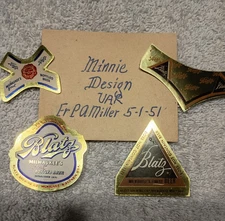 Blatz beer bottle 1950's beer bottle label lot advertising