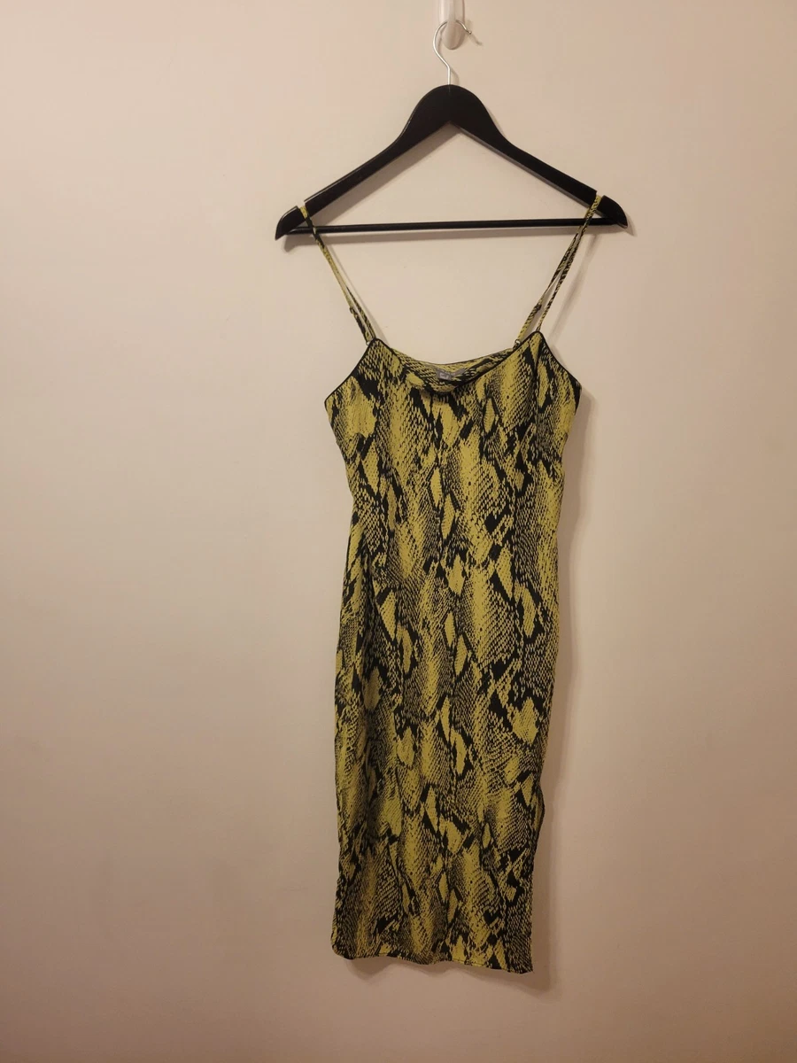 green emerald velvet dress Primark Cares Green Yellow Keyhole Floral Tropical Shift Mini Dress Size 8