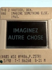 Ben Vautier “Imagine Something Else” French Art 35mm Slide