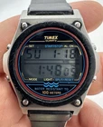 Vintage Timex Atlantis 100 Watch Men Indiglo 40mm Silver Tone 1989 New Battery