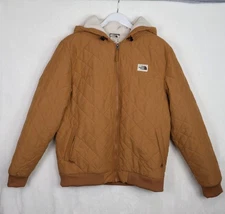 The North Face Men's Large Cuchillo Jacket Coat Full Zip Insulated Hooded Brown