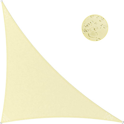 IOAOI Sonnensegel Dreieck Rechtwinklig, 3M X 3M X 4.3M Sonnensegel Wasserdicht 9