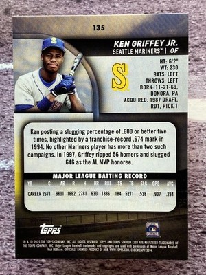 Ken Griffey Jr 2025 Topps Stadium Club #135 Seattle Mariners | eBay