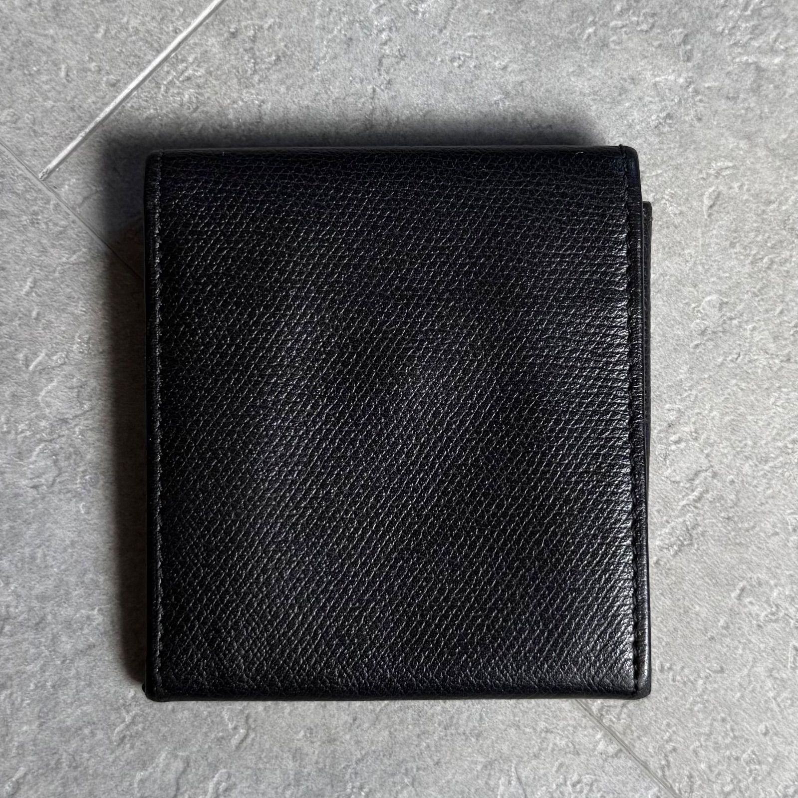 Chanel Coco Button Mark Leather Coin Case Black G… - image 3