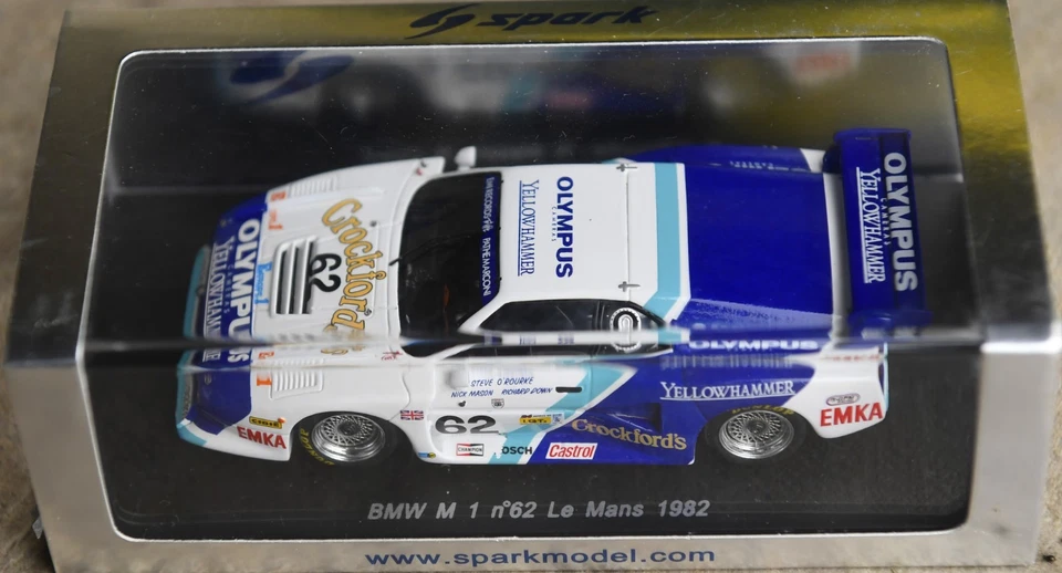 1/43   SPARK BMW M1  24 H LE MANS 1982 EMKA/no ixo  trofeu minichamps - Photo 2/3