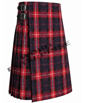 Men's Scottish Handmade Traditional Evans Welsh Tartan 8 Yard kilt