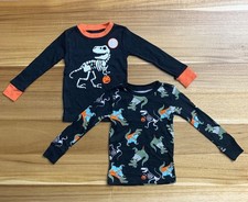 Carter's Toddler Boys Dinosaur Skeleton-Themed Long Sleeve Pajama Shirt Set 2T