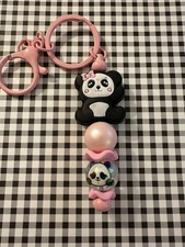 Panda Bear Adorable Cute Keychain Handmade With Quality Beads Collect Them