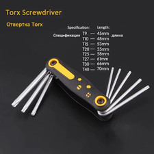 8 in 1 Folding Screwdriver Set Torx Screwdriver Mini Screwdriver Bits Kit Hexago