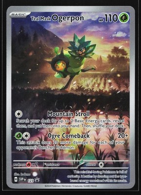 Teal Mask Ogerpon 123 Scarlet & Violet Balck Star Promo Pokemon Card