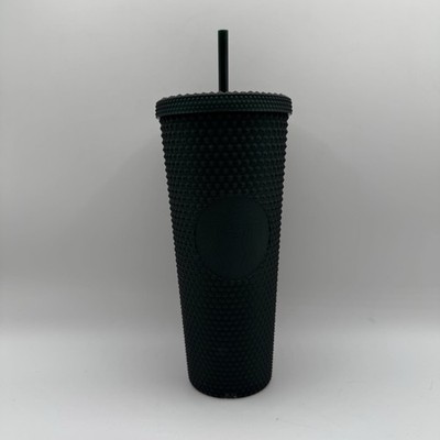 Starbucks Cup Dark Green 24 fl oz Studded Tumbler 2021 Lid Straw Read
