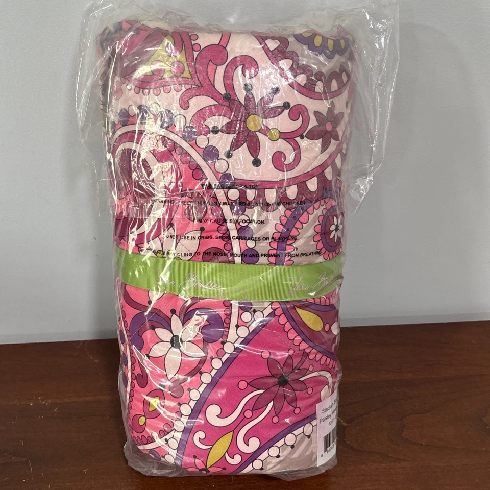 Vera Bradley Paisley Meets Plaid Stadium Blanket 58”x50” NEW - Image 3 of 4