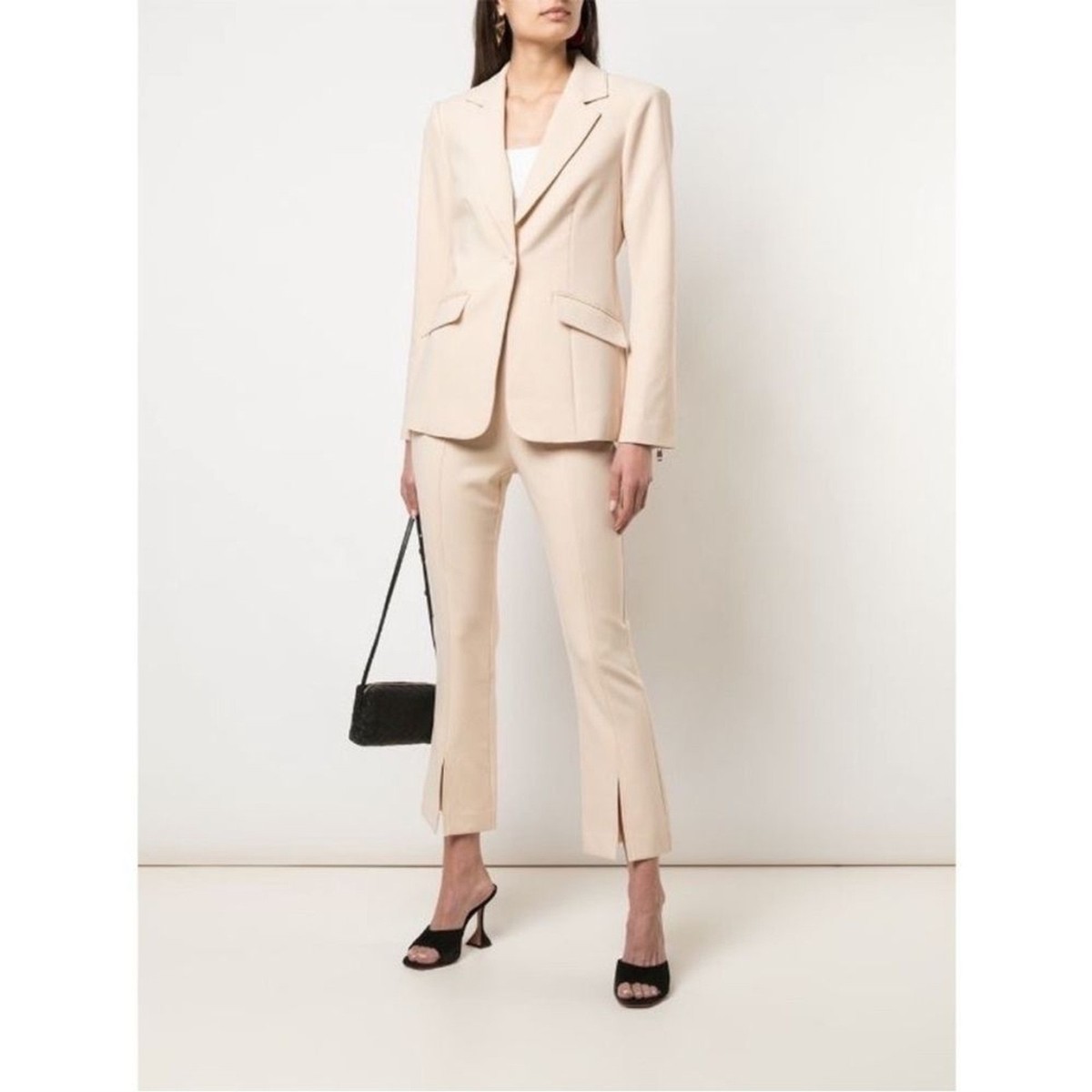 ウェア KYM NEW NWT Cinq A Sept Kym Zipper Sleeve Blazer Jacket In Sand SIZE 2