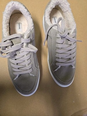 Birdies The cardinal beige suede fuzzy sneakers 8.5