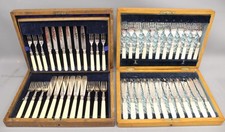 2x 24pcs EPNS CUTLERY SETS, Incl. Dessert Cutlery & Fish Cutlery CASED - C68