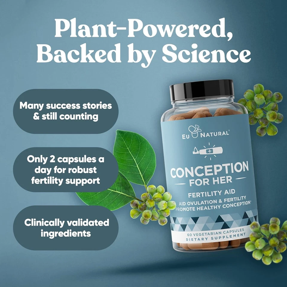 Suplementos de fertilidad Conception para mujer - SIDA 60 unidades (paquete de 1)  Foto 4 de 4