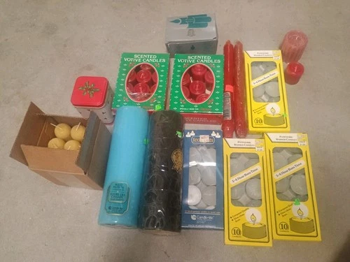 Vintage Candle,Party-Lite, Christmas, Church, Bayberry,Wild Flower, Cherry 34Lot - product listing photo