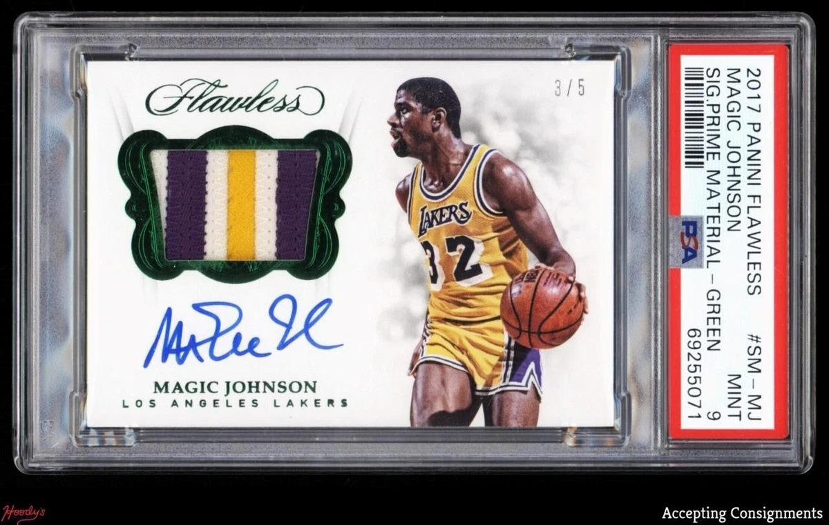 Panini Magic Johnson Basketball Autographed Sports Trading Cards