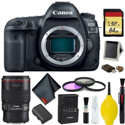 Canon EOS 5D Mark IV DSLR Camera Body Only Complete Kit (Intl Model) w/Canon EF