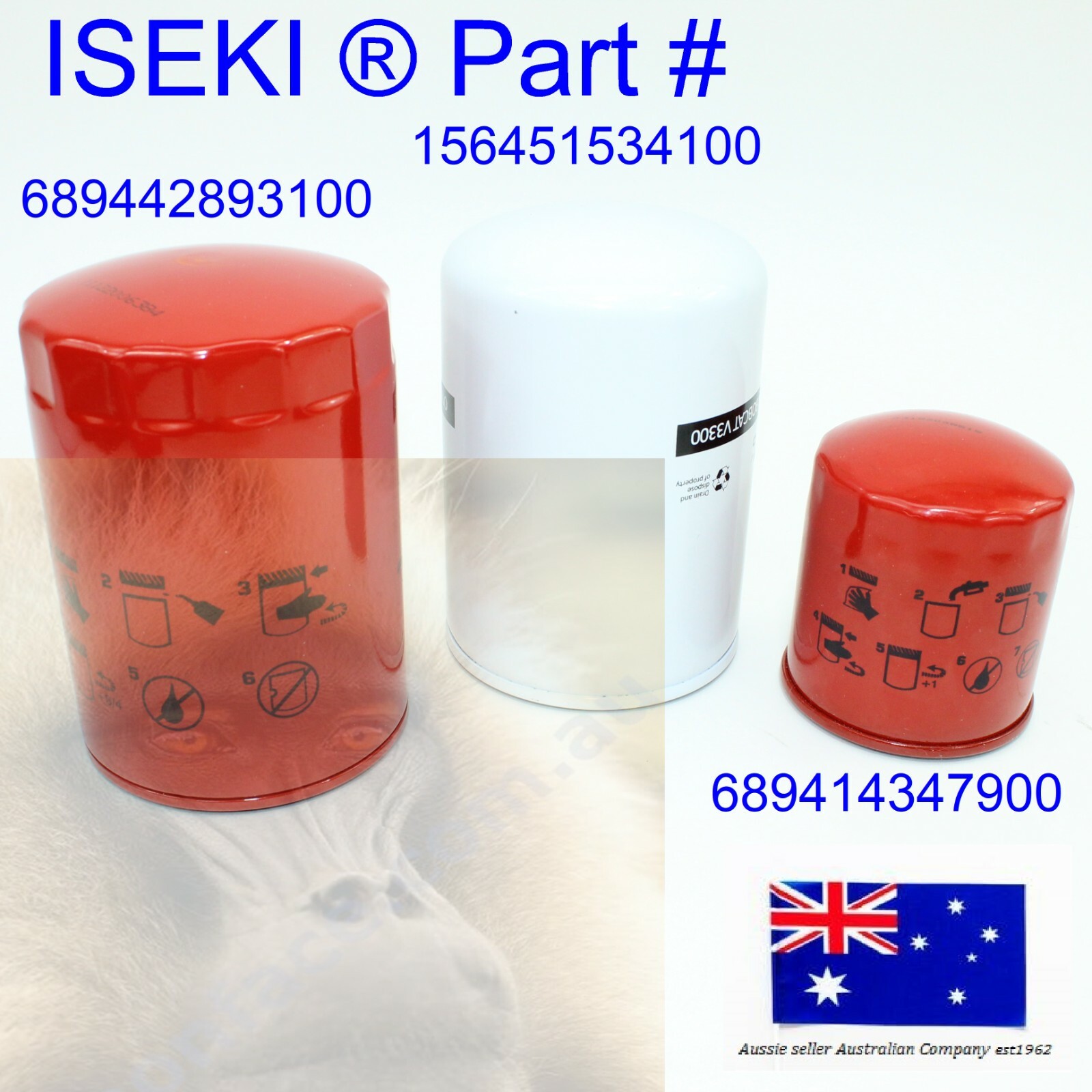 for ISEKI Filter Service Kit TA545 TA550 Engine OIL FUEL HYDRAULIC