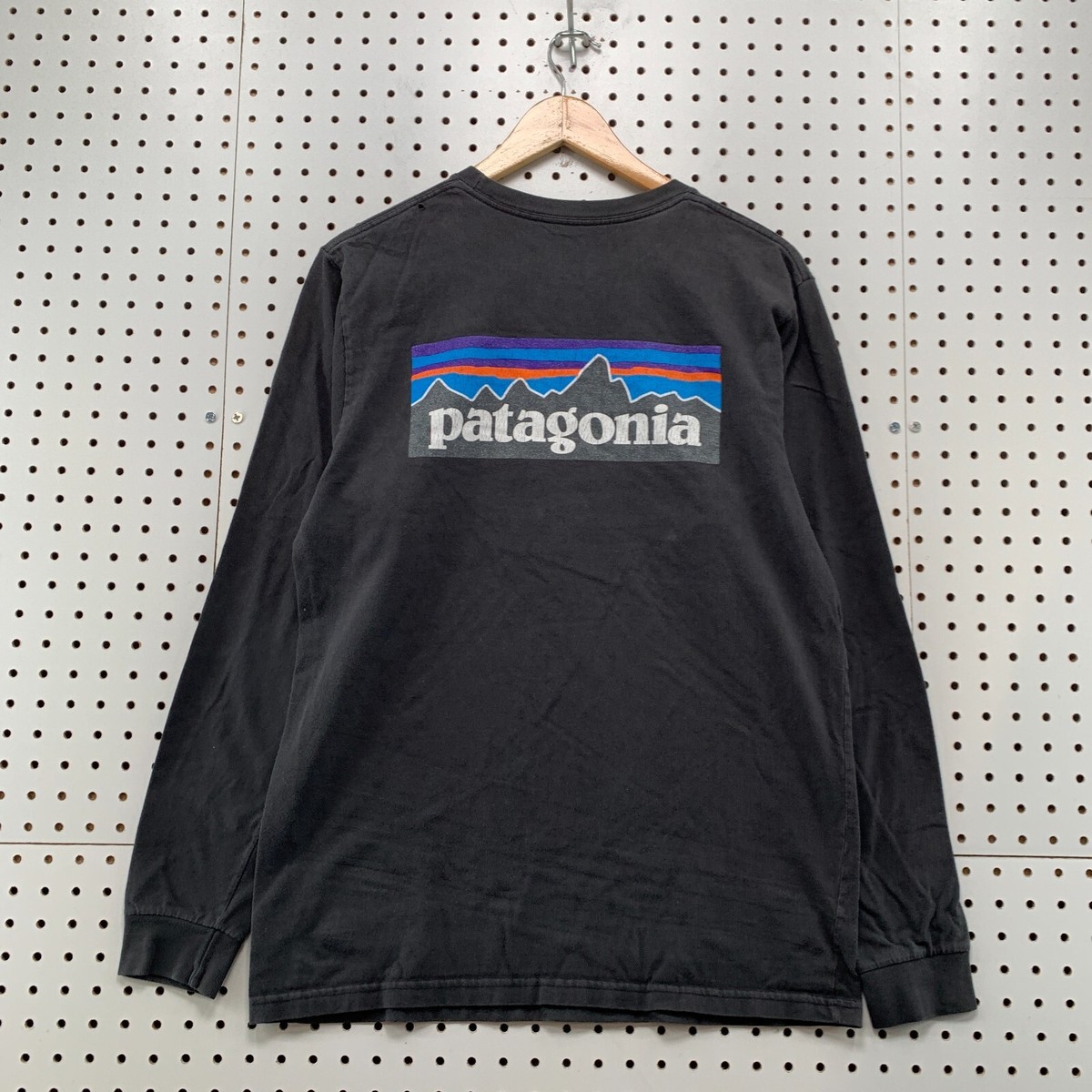 Graphic Shirt Patagonia Long Sleeve T Shirt Black Patagonia Long