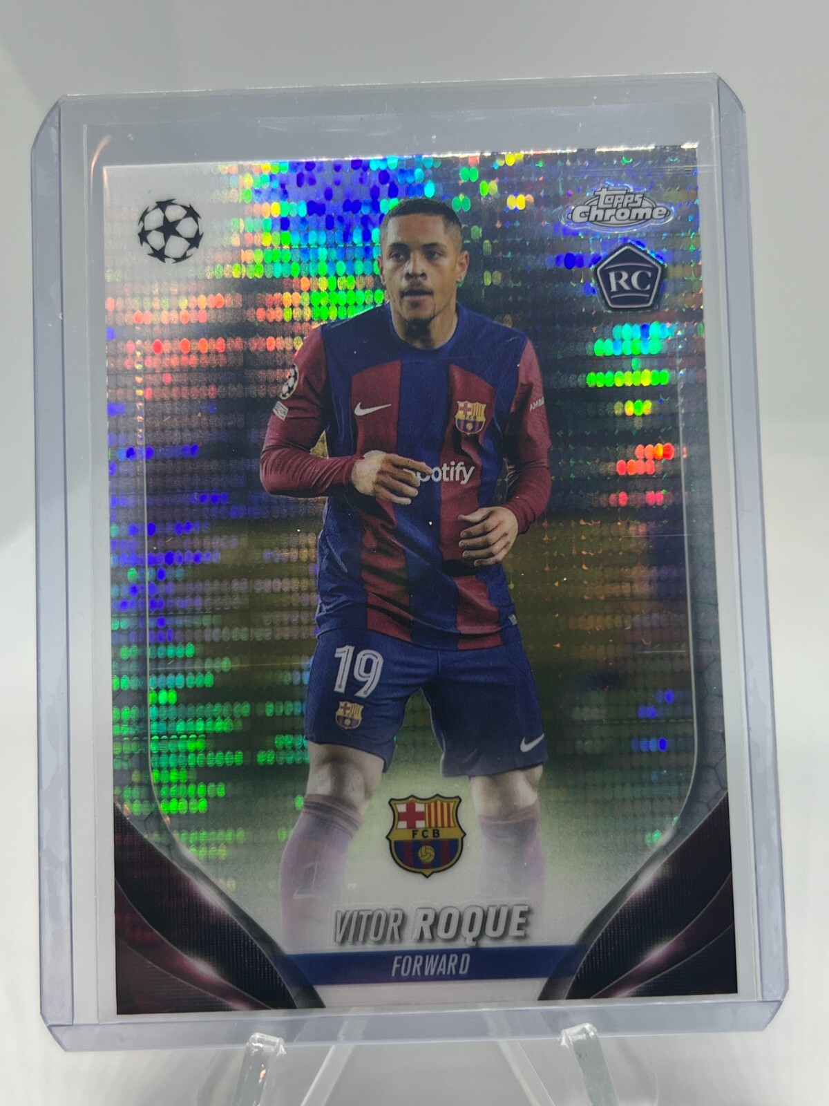 2023-24 Topps Chrome UEFA Vitor Roque RC Pulsar Refractor #28