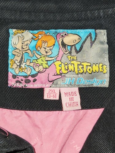 Pebbles Hanna Barbera Flintstone Scooby Varsity Jacket Letterman Youth 2XL 13-14 - Picture 14 of 24